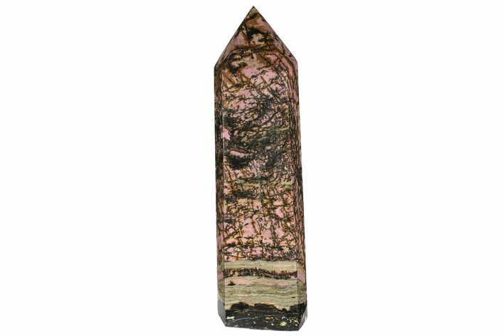 Tall, Polished Rhodonite Obelisk - Madagascar #111058